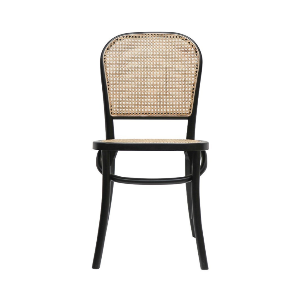 Bentwood Rattan Dining Chair – Black | Palette Design