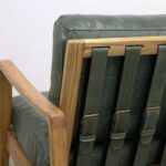 Reid leather arm chair Green