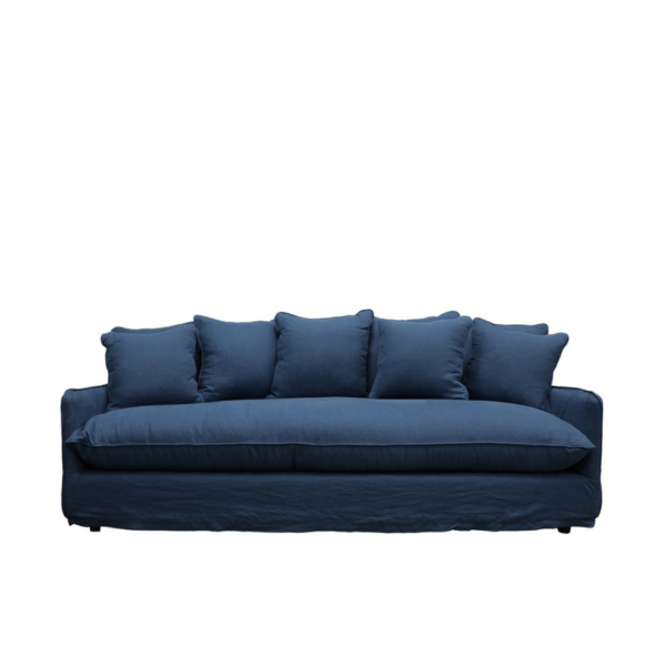 LOTUS SLIPCOVER SOFA 3 SEATER - NAVY